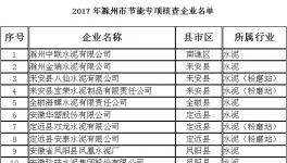 滁州市經(jīng)信委將開展水泥行業(yè)節(jié)能專項監(jiān)察
