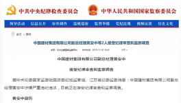 出事了！中國建材集團(tuán)高管涉嫌違紀(jì)被查！