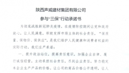 陜西聲威建材集團(tuán)有限公司參與“三?！毙袆映兄Z書