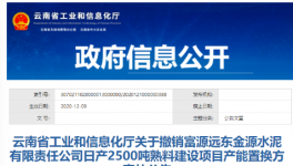 撤銷！這家水泥廠新建產(chǎn)能指標(biāo)被叫停！