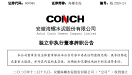 海螺水泥高管辭職！