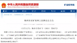 1.5億元起拍！又一儲量超億噸水泥用石灰?guī)r礦采礦權出讓！