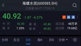 太慘了！海螺水泥1200億沒了！