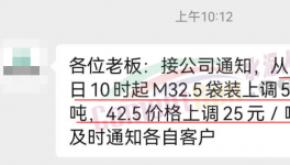 太慘！水泥價(jià)格創(chuàng)5年新低！恢復(fù)性上漲100元/噸！