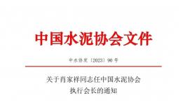 重磅！肖家祥任水泥協(xié)會(huì)執(zhí)行會(huì)長！